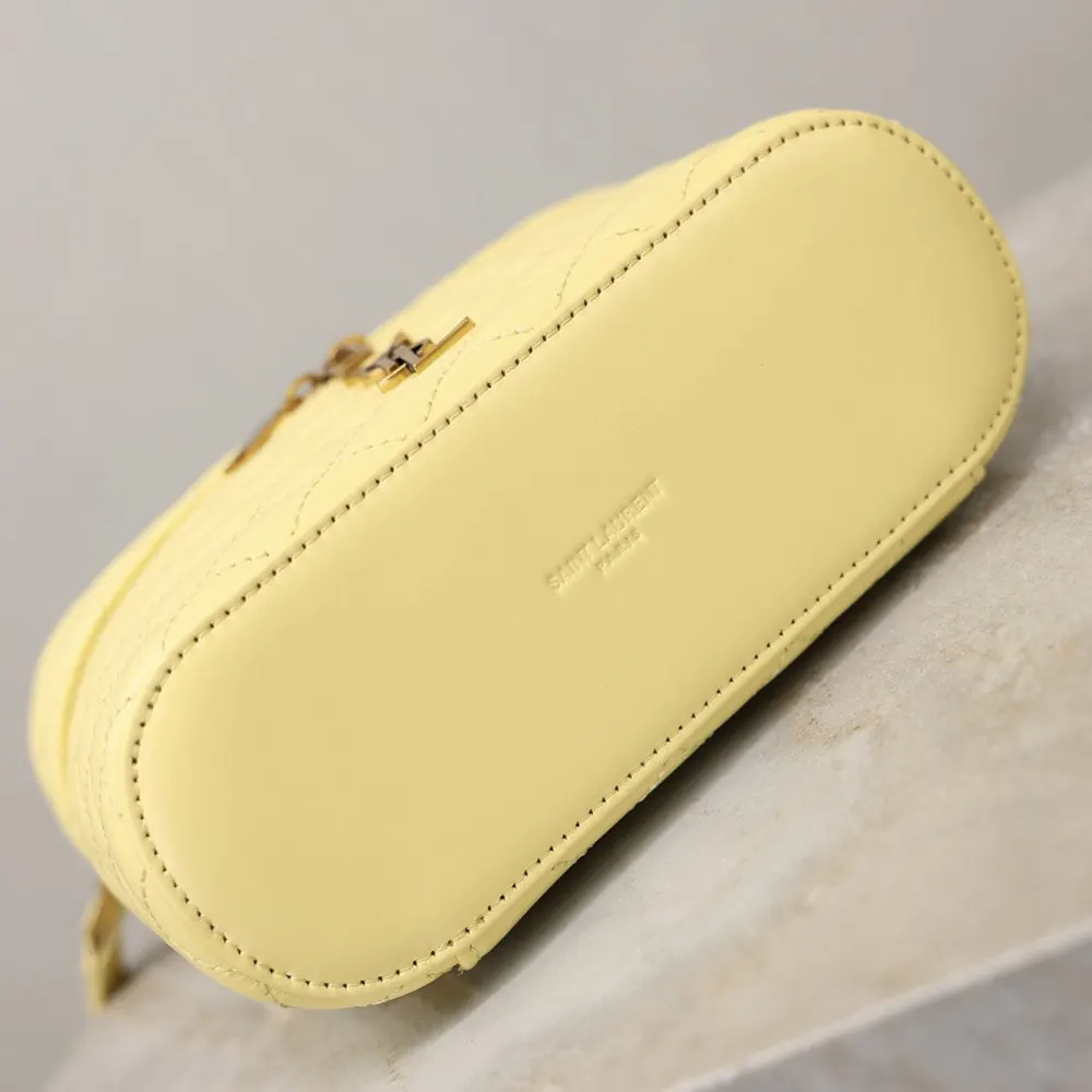 Saint Laurent YSL Women Gaby Vanity Bag In Lambskin-Yellow - image 6