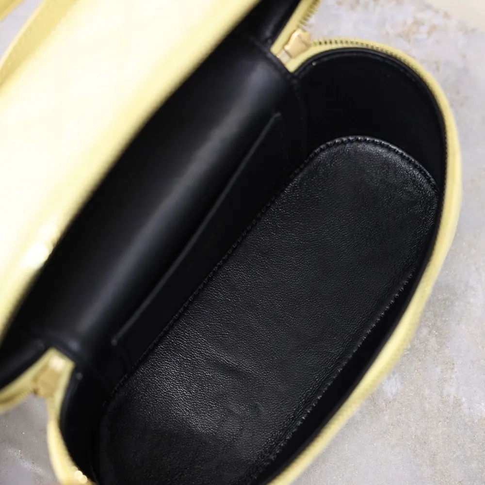Saint Laurent YSL Women Gaby Vanity Bag In Lambskin-Yellow - image 10