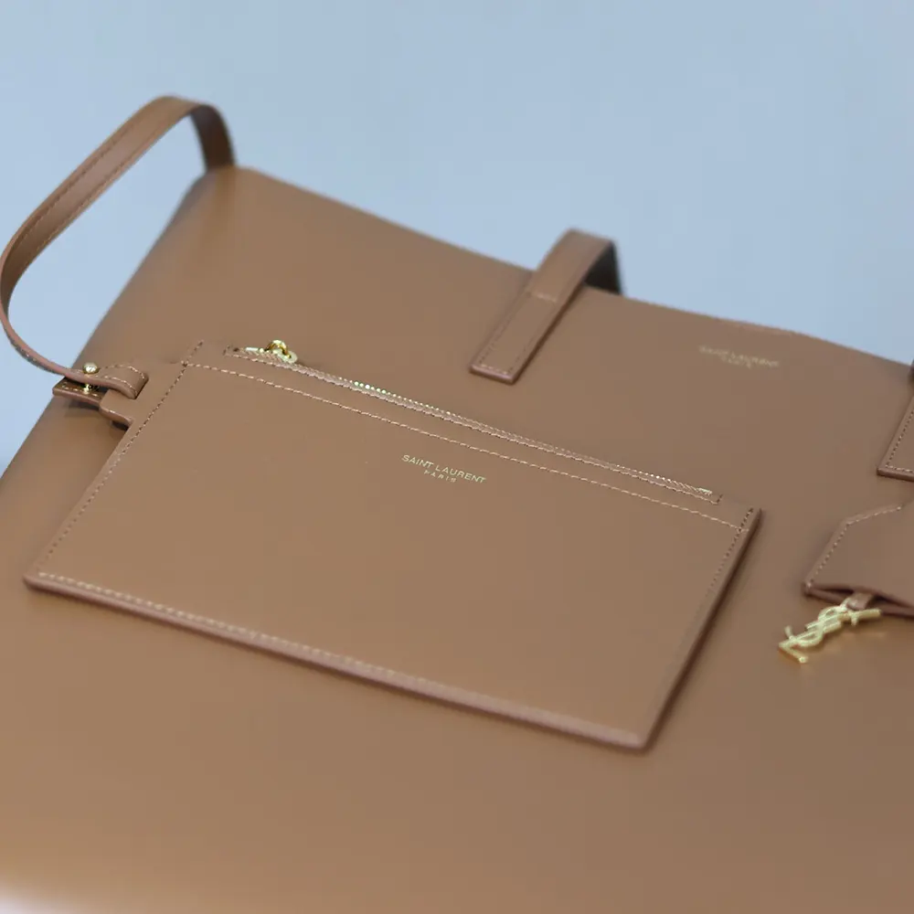 Saint Laurent YSL Women Shopping Saint Laurent in Leather-Brown - image 7