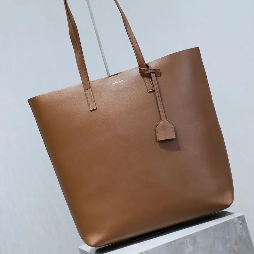 Saint Laurent YSL Women Shopping Saint Laurent in Leather-Brown - image 4