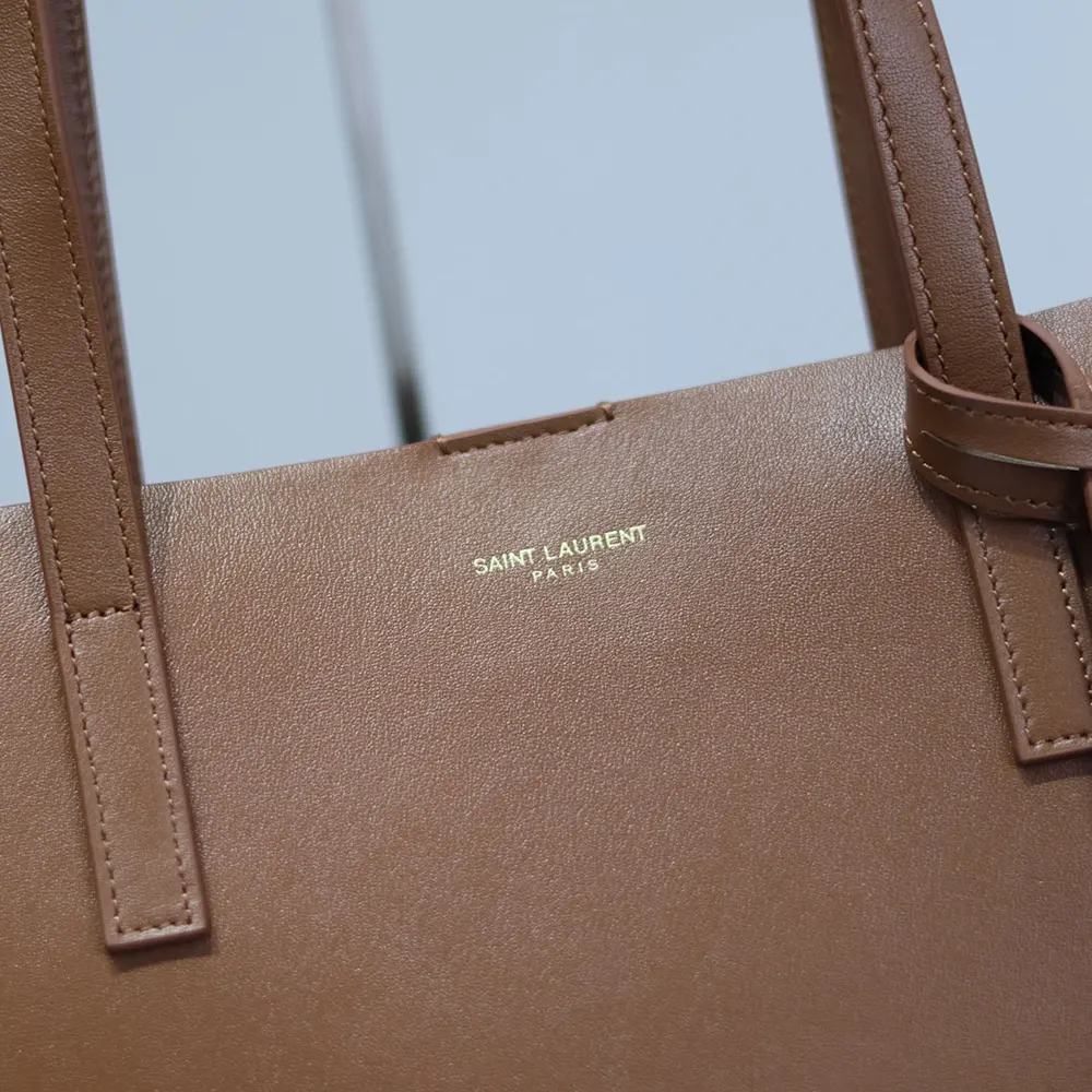 Saint Laurent YSL Women Shopping Saint Laurent in Leather-Brown - image 9