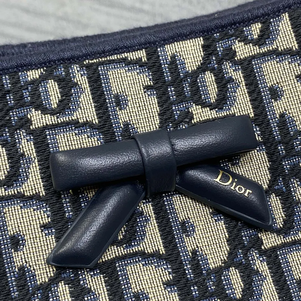 Dior Women Small Shopping Bag Blue Dior Oblique Jacquard - image 7