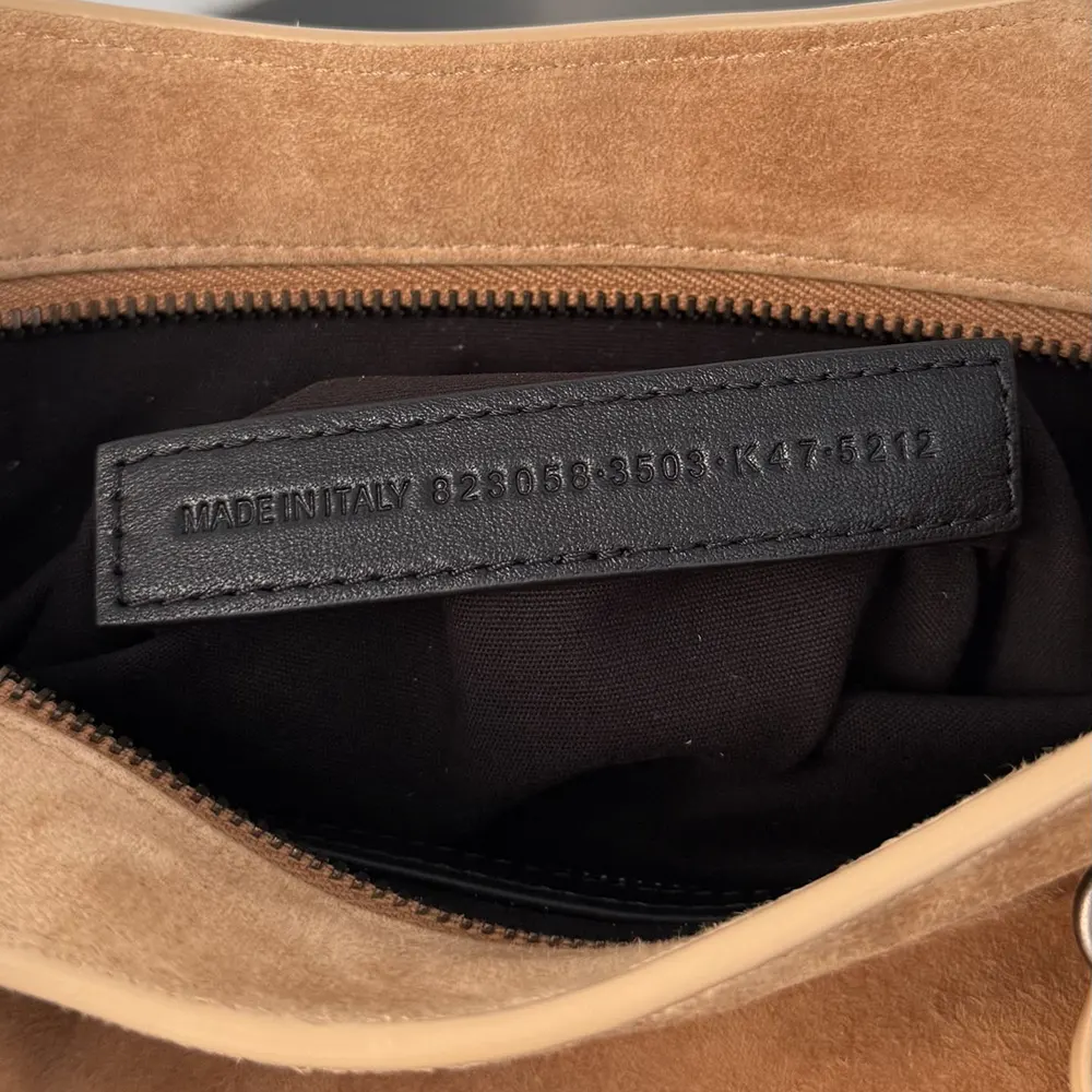 Balenciaga Women Le City Bag Small in Camel Suede Calfskin - image 9