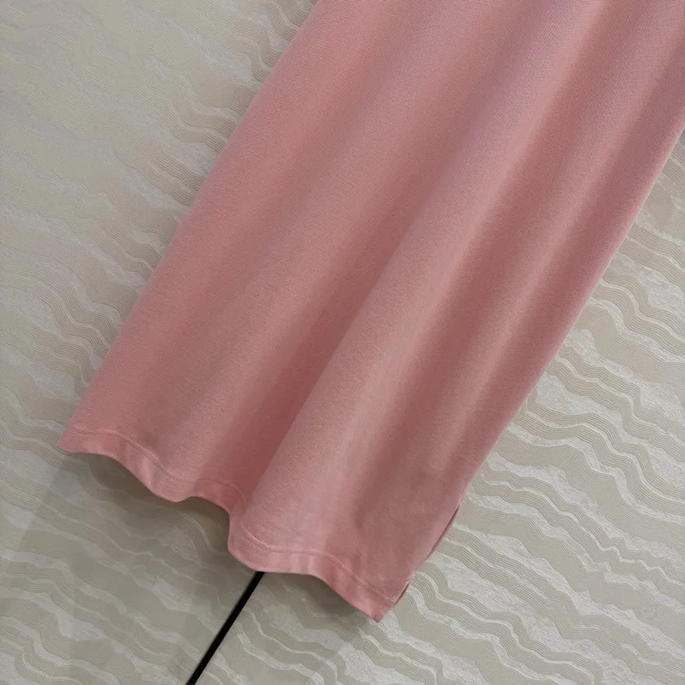 Burberry Women Check Collar Cotton Polo Shirt Dress-Pink - image 9