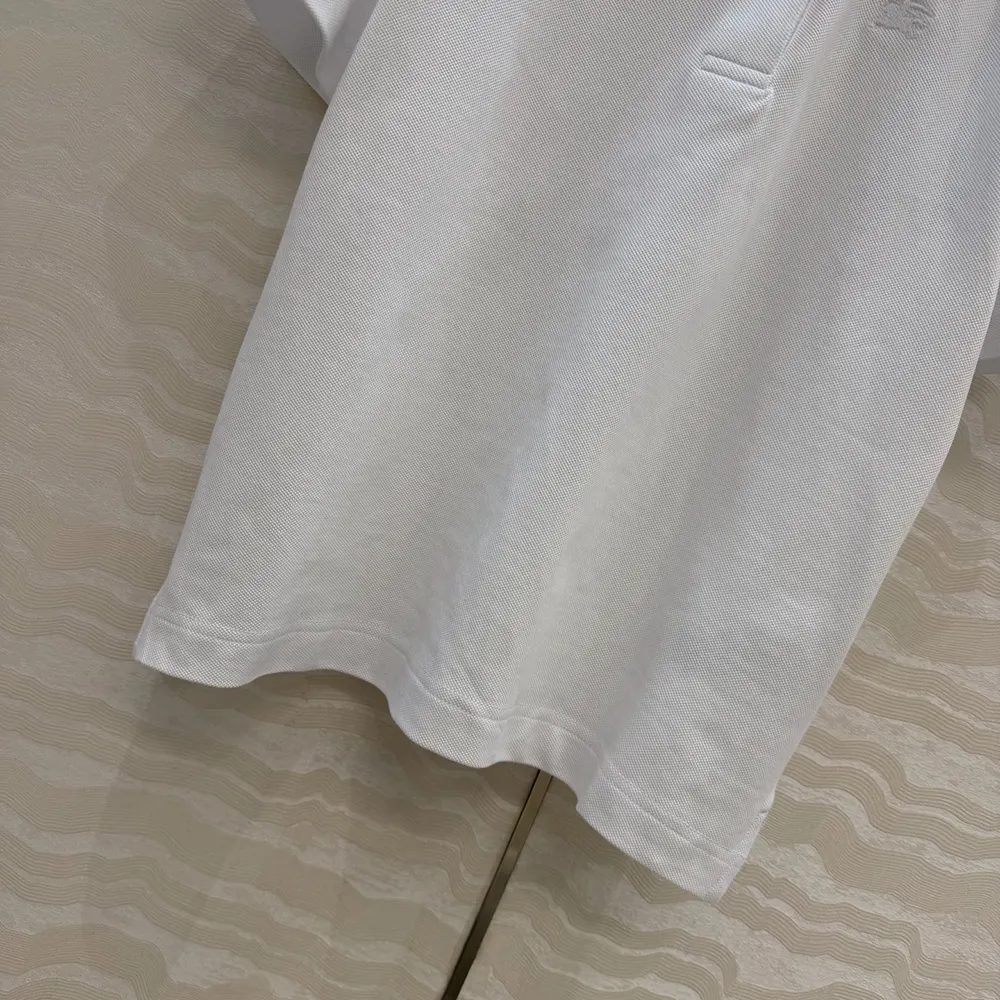 Burberry Women Check Collar Cotton Polo Shirt-White - image 8