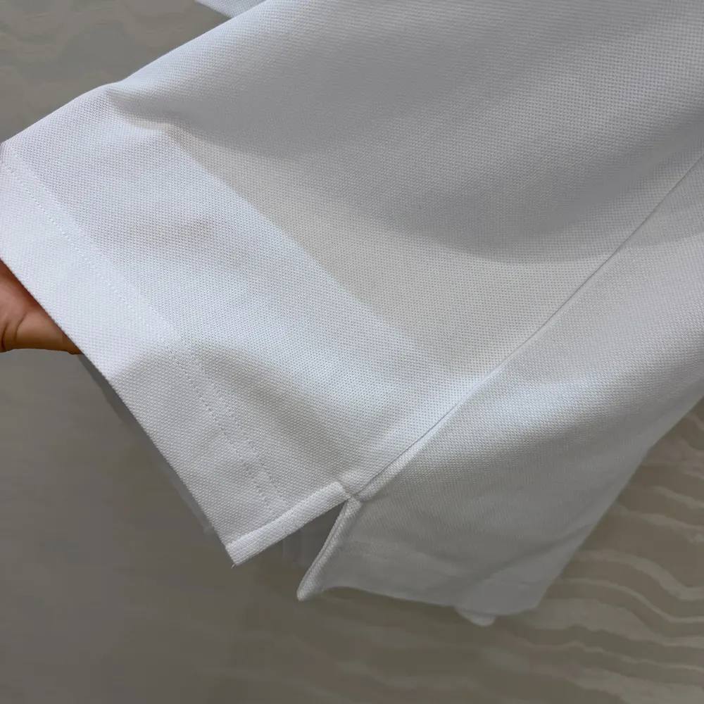 Burberry Women Check Collar Cotton Polo Shirt-White - image 9