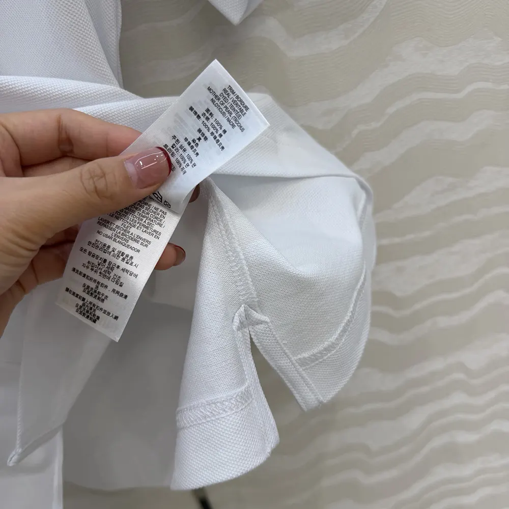 Burberry Women Check Collar Cotton Polo Shirt-White - image 10