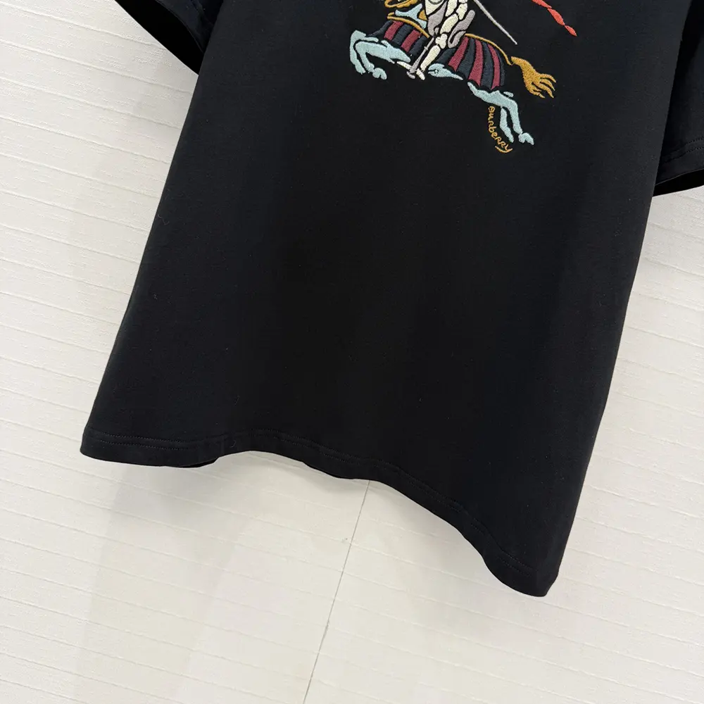 Burberry Women Crystal EKD Cotton T-shirt-Black - image 8