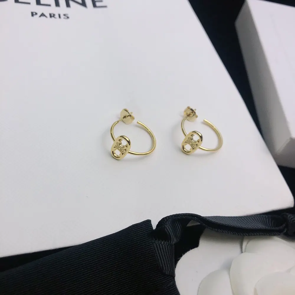 Celine Women Maillon Triomphe Hoops in Yellow Gold - image 5