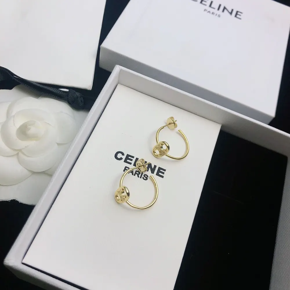 Celine Women Maillon Triomphe Hoops in Yellow Gold - image 4