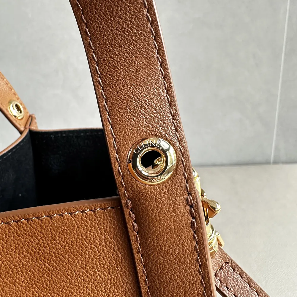 Celine Women Medium Cube Bag In Supple Calfskin-Brown - image 9