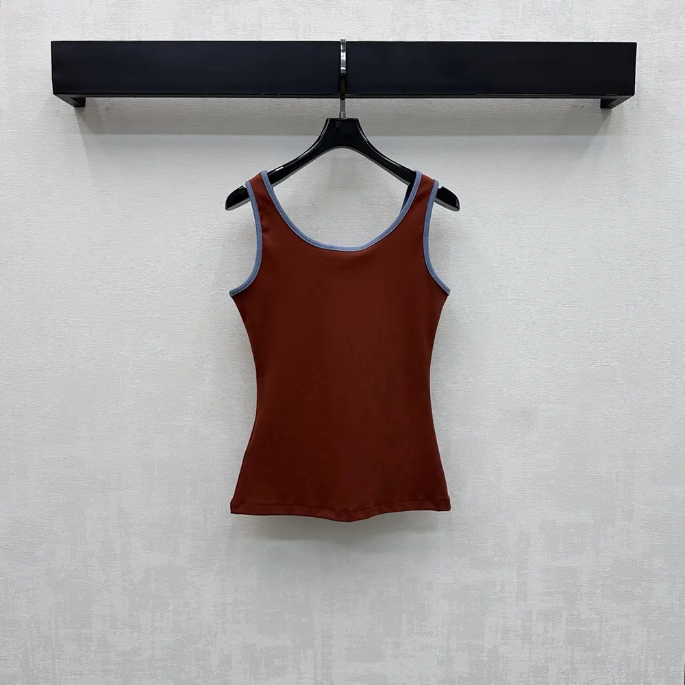 Side angle showing silhouette of Prada Women Old Cotton Tank Top