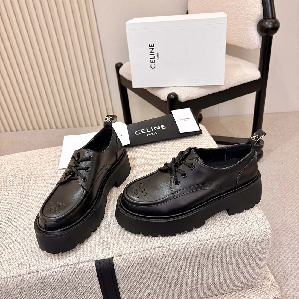 Celine Women Triomphe Derbies in Shiny Bull-Black - image 6