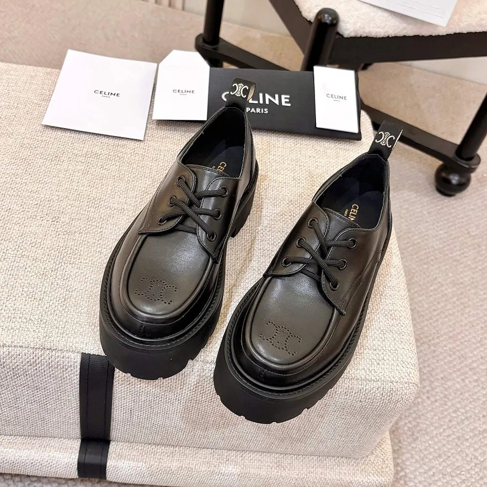 Celine Women Triomphe Derbies in Shiny Bull-Black - image 5