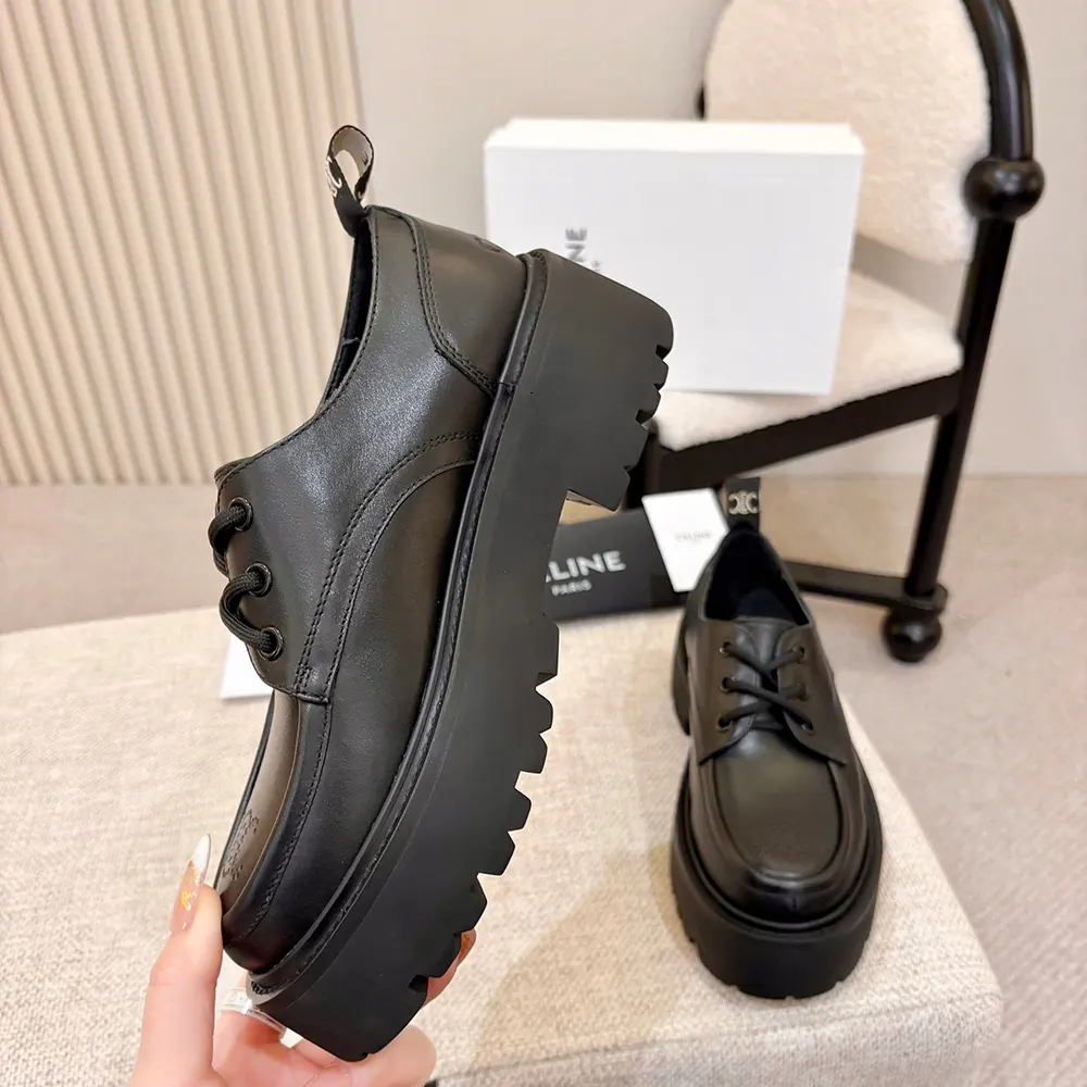 Celine Women Triomphe Derbies in Shiny Bull-Black - image 7