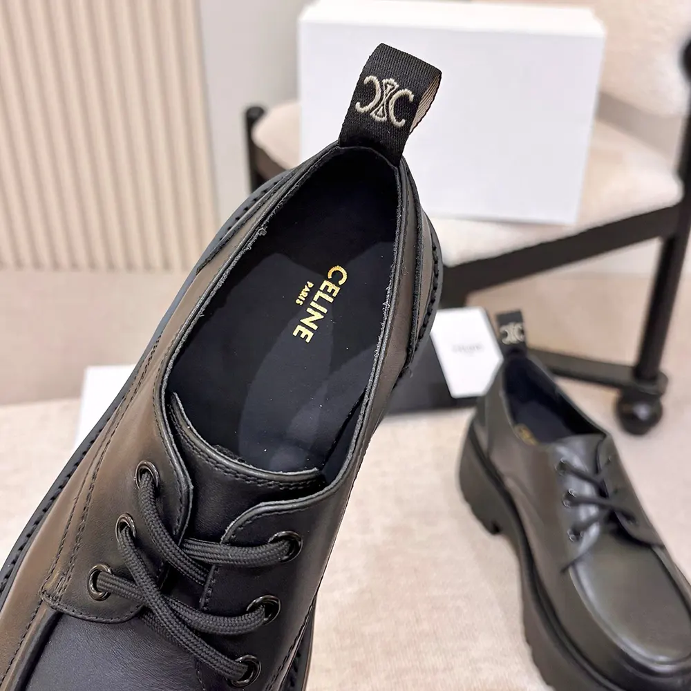 Celine Women Triomphe Derbies in Shiny Bull-Black - image 9