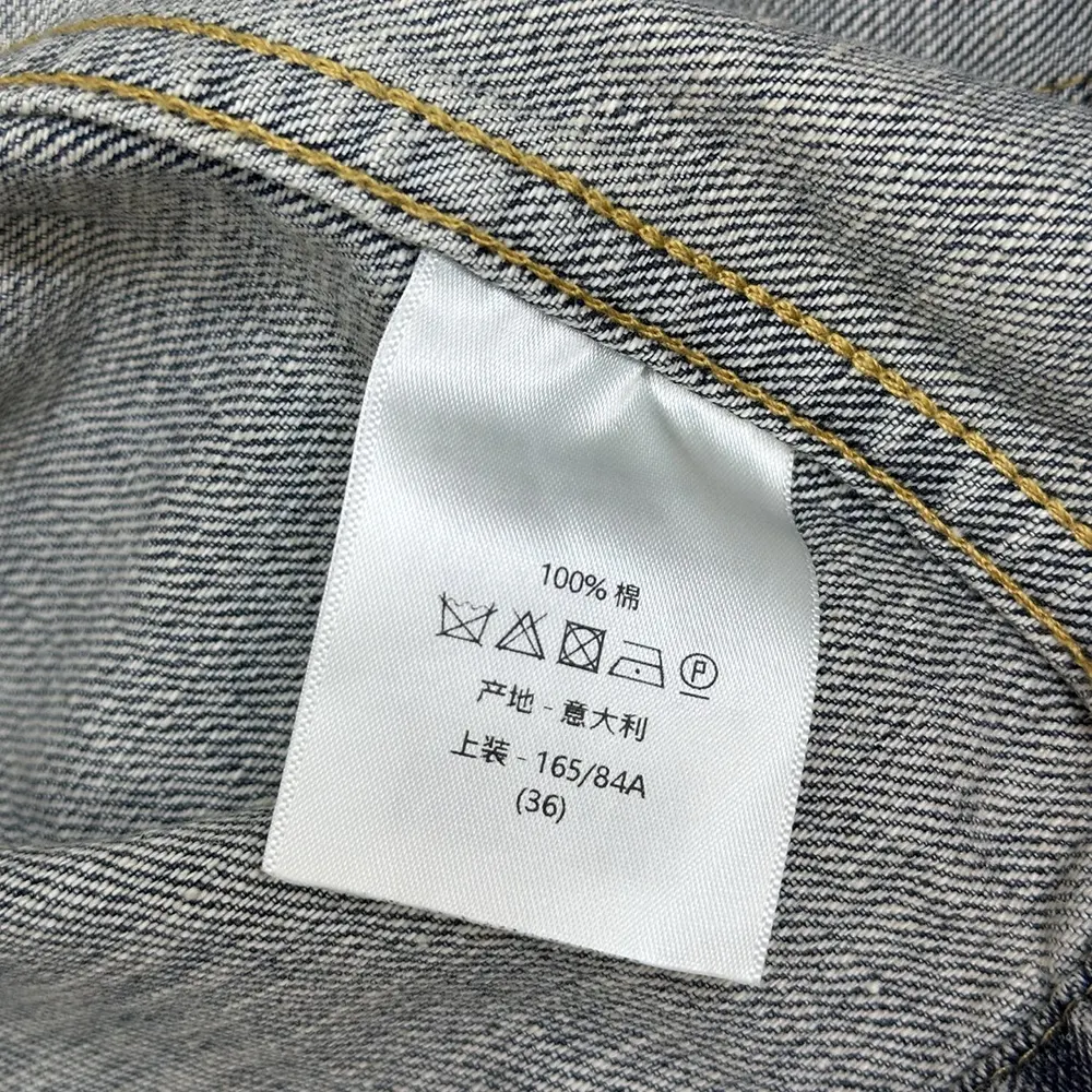 Dior Women Médaillon Cropped Jacket Blue Stonewashed Cotton Denim - image 10