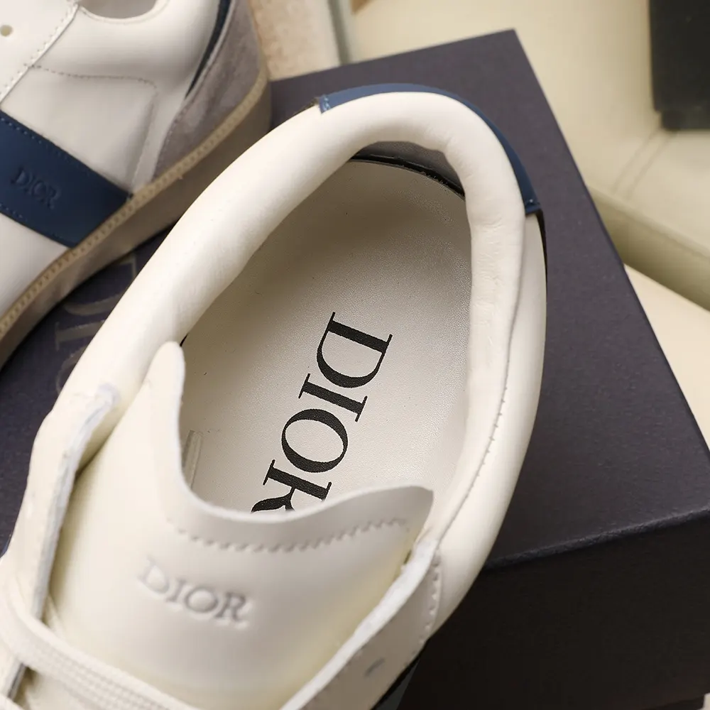 Dior Unisex B01 Matchpoint Sneaker Blue and White Smooth Calfskin with Gray Suede - image 9