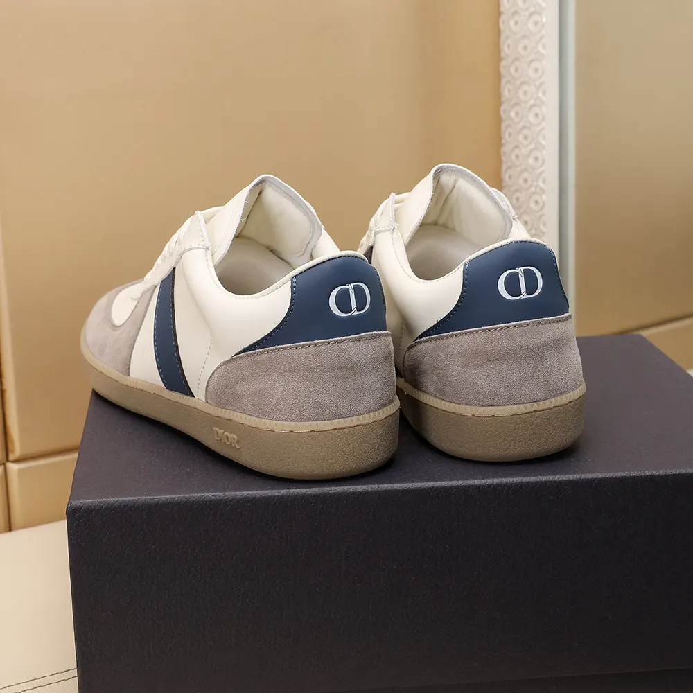 Dior Unisex B01 Matchpoint Sneaker Blue and White Smooth Calfskin with Gray Suede - image 8