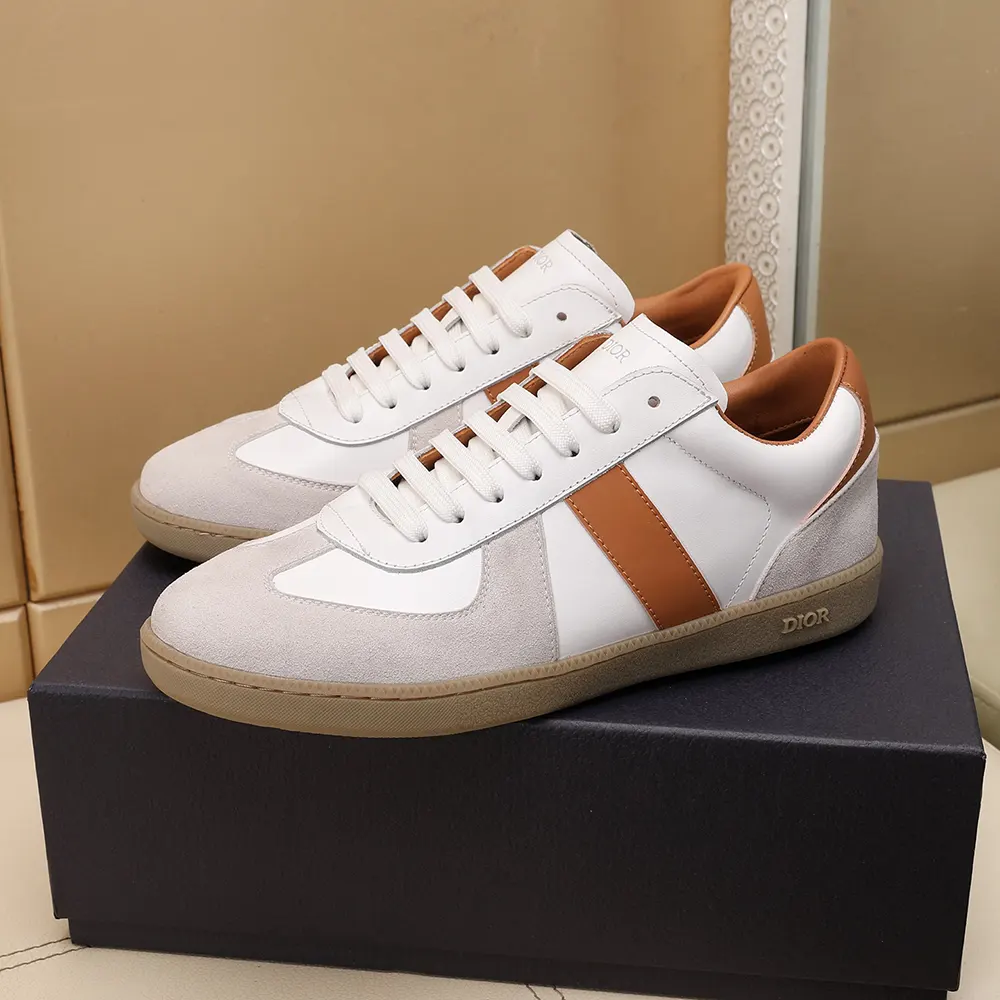 Dior Unisex B01 Matchpoint Sneaker Cognac and White Smooth Calfskin with White Suede - image 5