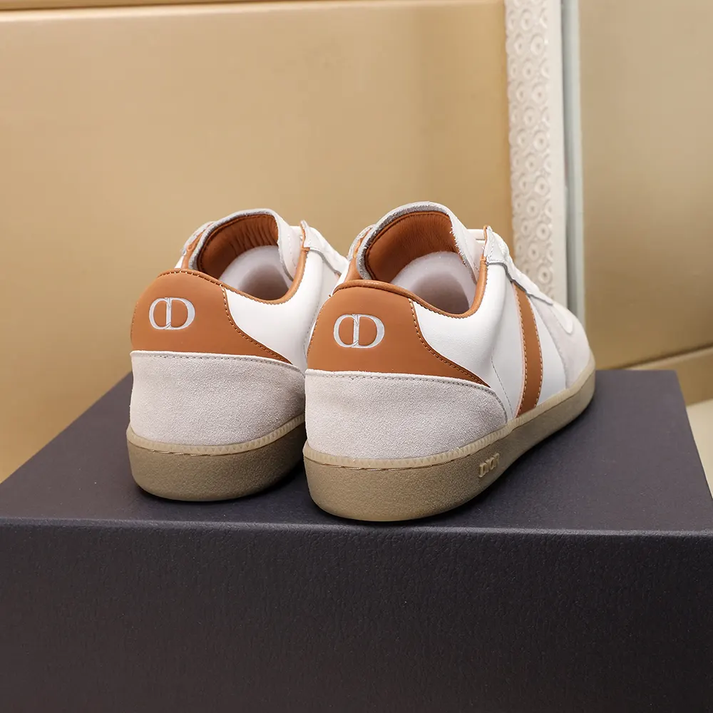 Dior Unisex B01 Matchpoint Sneaker Cognac and White Smooth Calfskin with White Suede - image 9