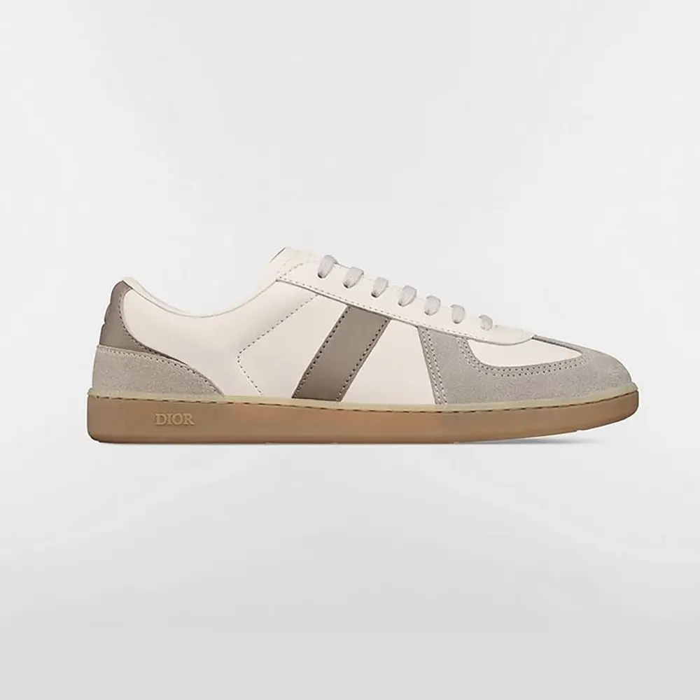 Dior Unisex B01 Matchpoint Sneaker Gray and White Smooth Calfskin with Gray Suede