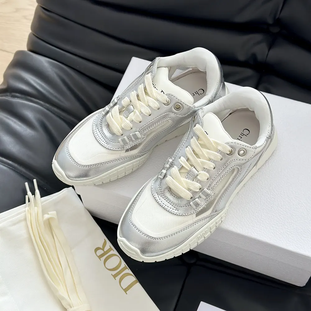 Top-down view showcasing lace closure of Dior Unisex Tech Sneaker