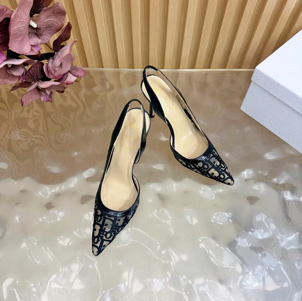 Dior Women Adiorable Slingback Pump Black Dior Oblique Embroidered Mesh - image 4