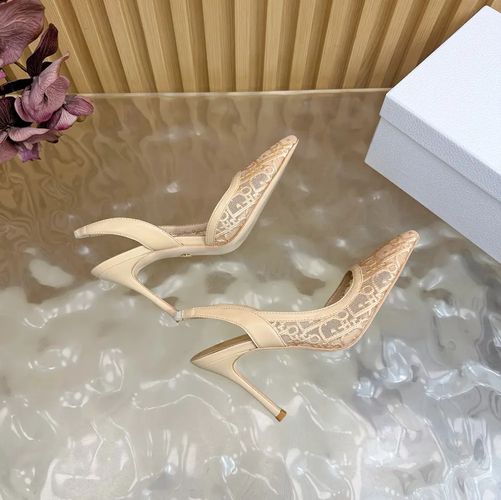 Dior Women Adiorable Slingback Pump Trench Dior Oblique Embroidered Mesh - image 8