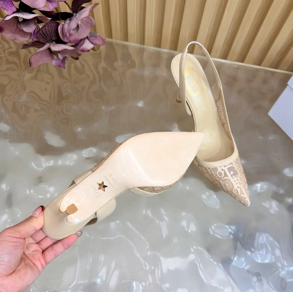 Dior Women Adiorable Slingback Pump Trench Dior Oblique Embroidered Mesh - image 12
