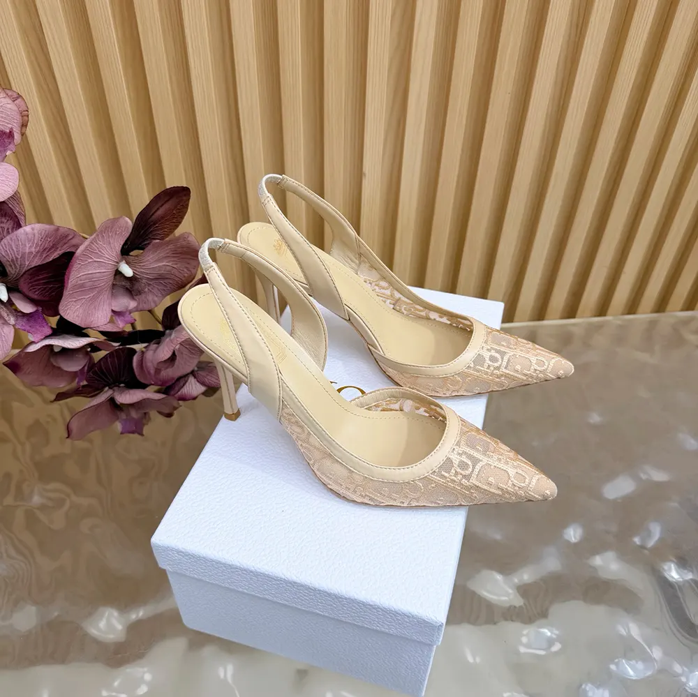 Dior Women Adiorable Slingback Pump Trench Dior Oblique Embroidered Mesh - image 5