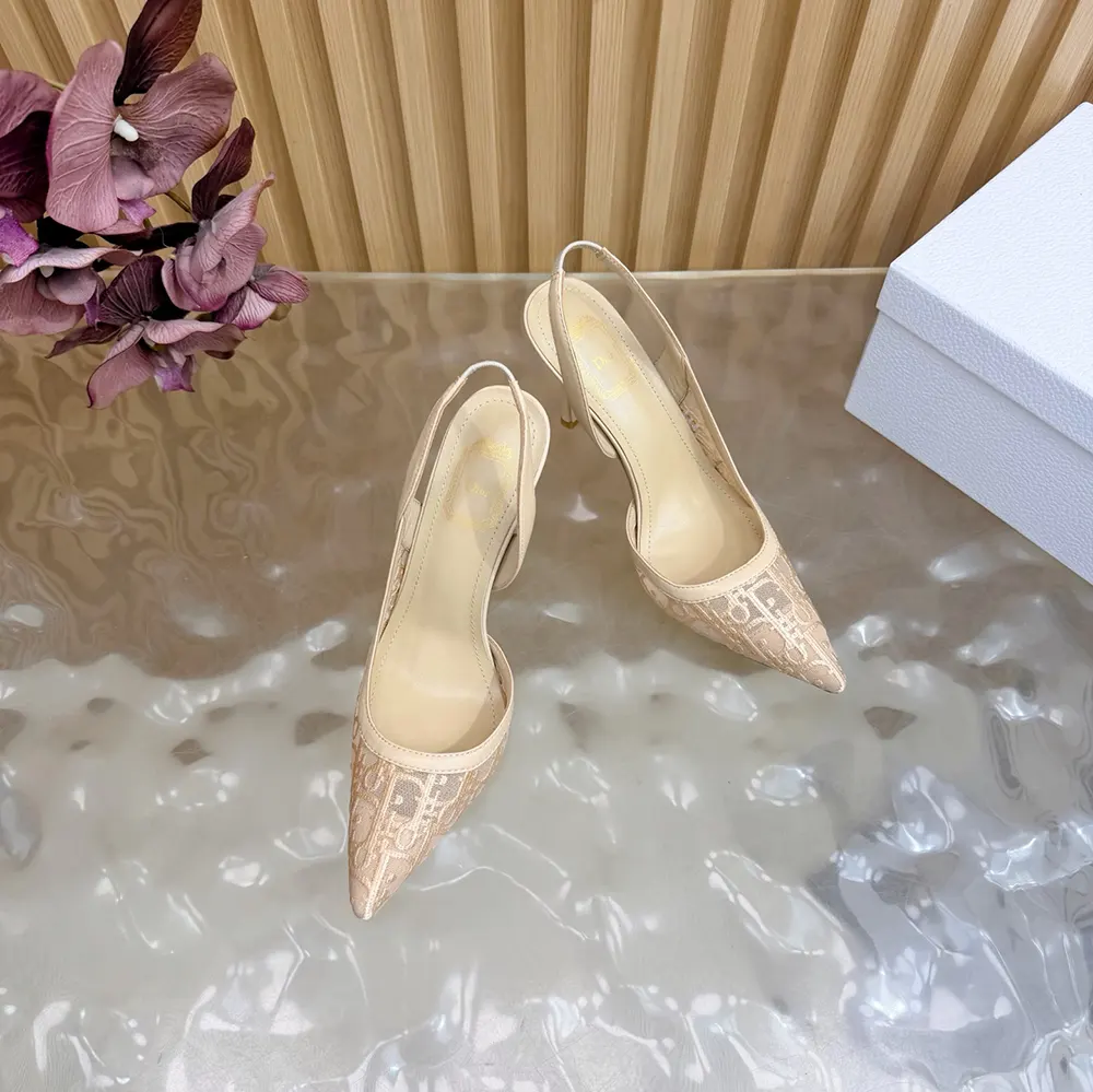 Dior Women Adiorable Slingback Pump Trench Dior Oblique Embroidered Mesh - image 4