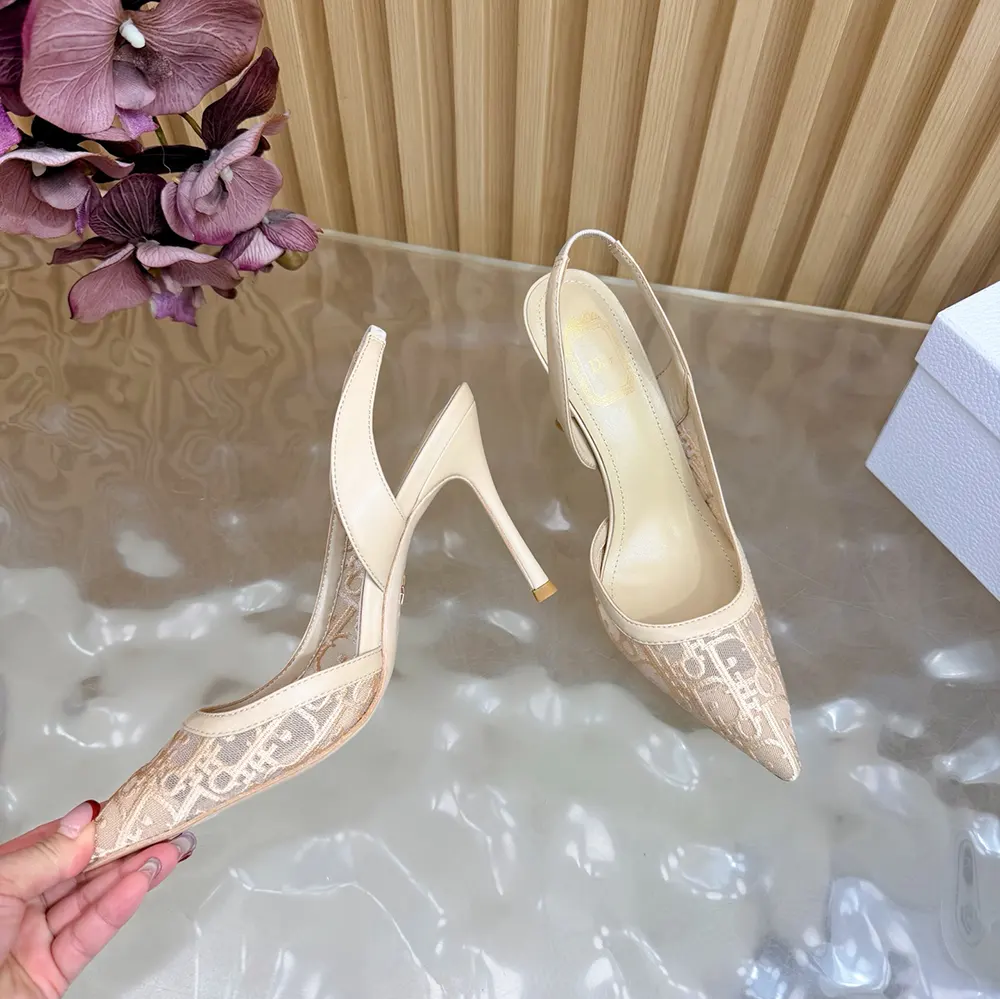 Dior Women Adiorable Slingback Pump Trench Dior Oblique Embroidered Mesh - image 11