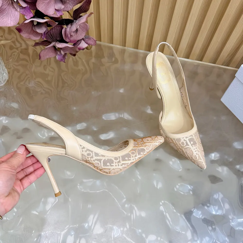 Dior Women Adiorable Slingback Pump Trench Dior Oblique Embroidered Mesh - image 6