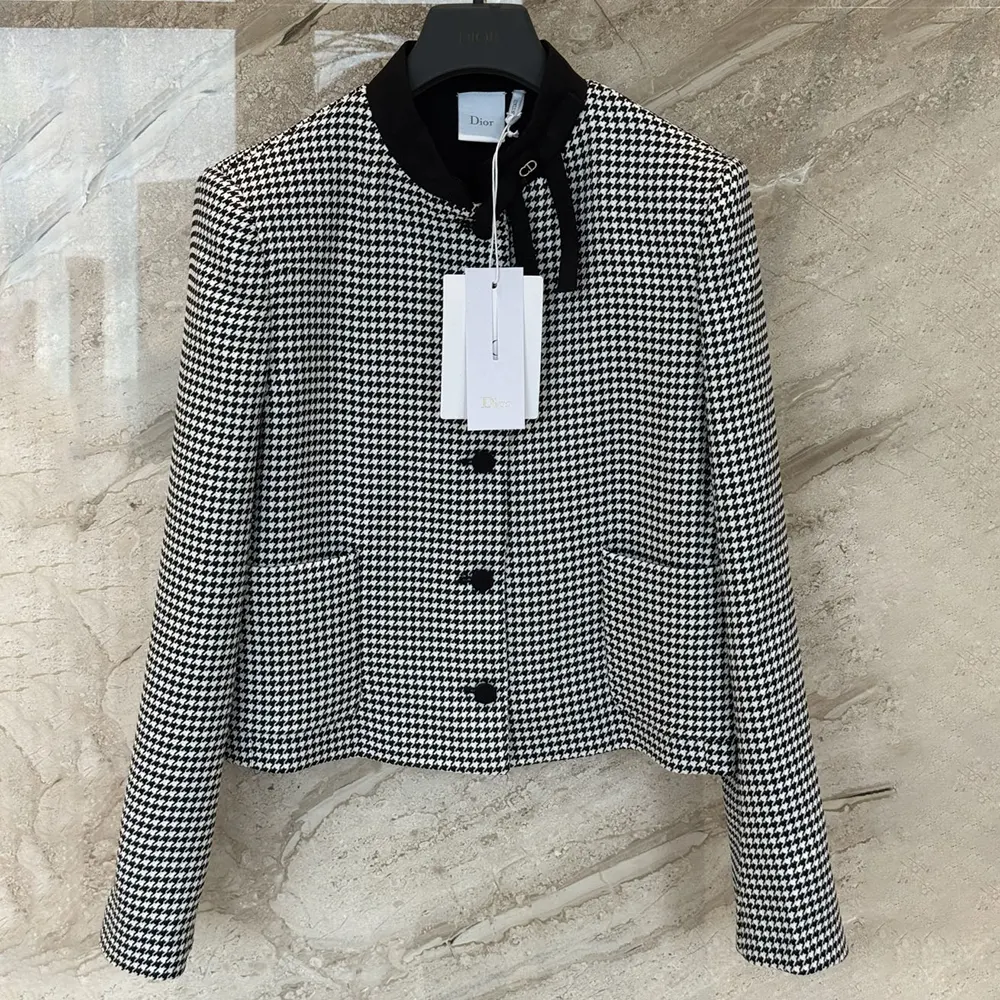 Side angle showing silhouette of Dior Women Cropped Jacket