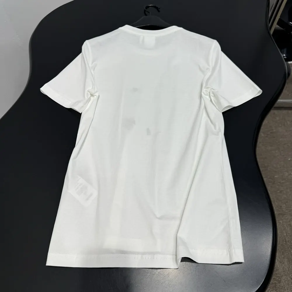 Dior Women Fitted T-Shirt White Cotton Jersey with Green Dior Clover Motif - image 5
