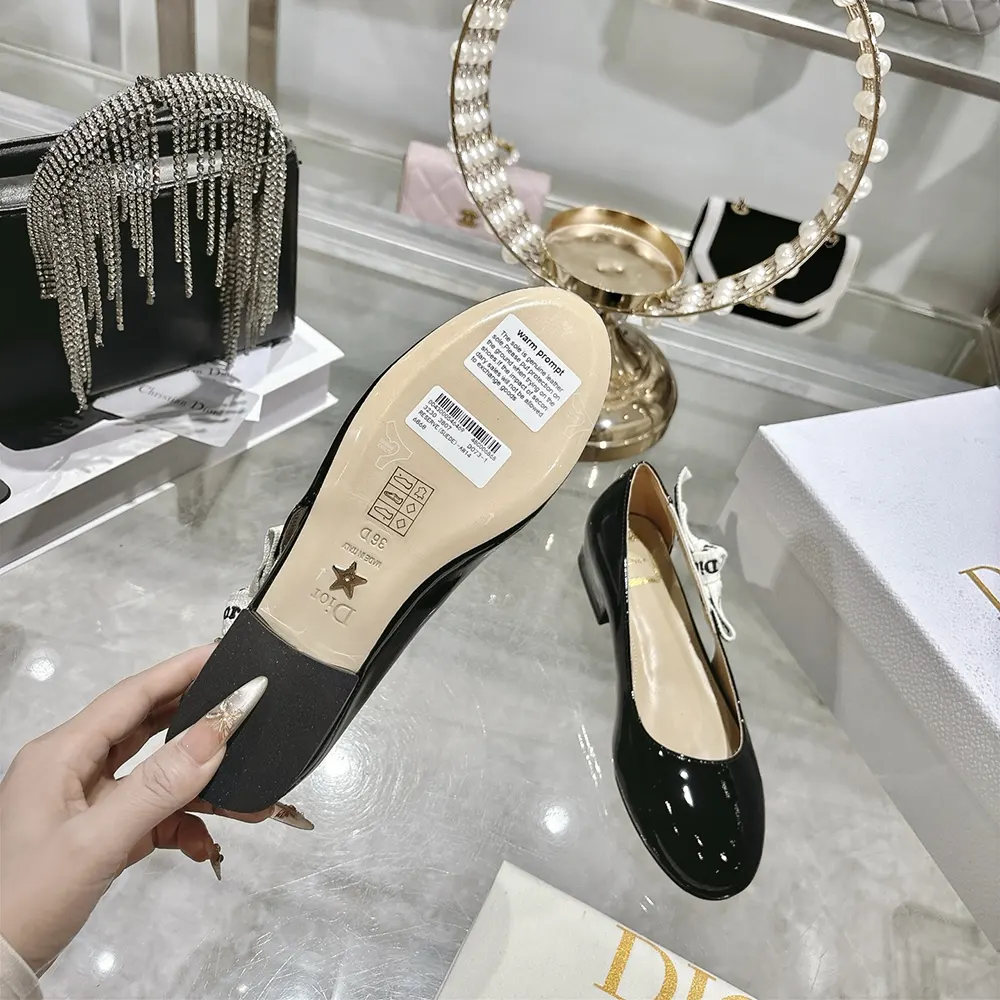 Dior Women J’Adior Ballet Flat Black Patent Calfskin - image 10