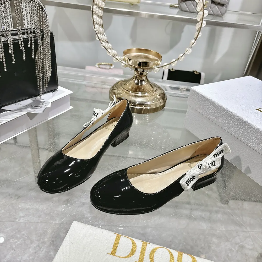 Dior Women J’Adior Ballet Flat Black Patent Calfskin - image 4