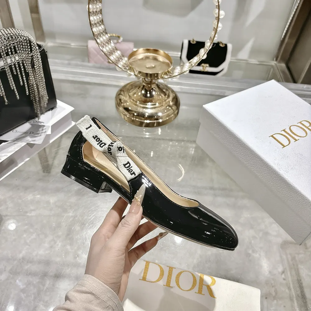 Dior Women J’Adior Ballet Flat Black Patent Calfskin - image 7