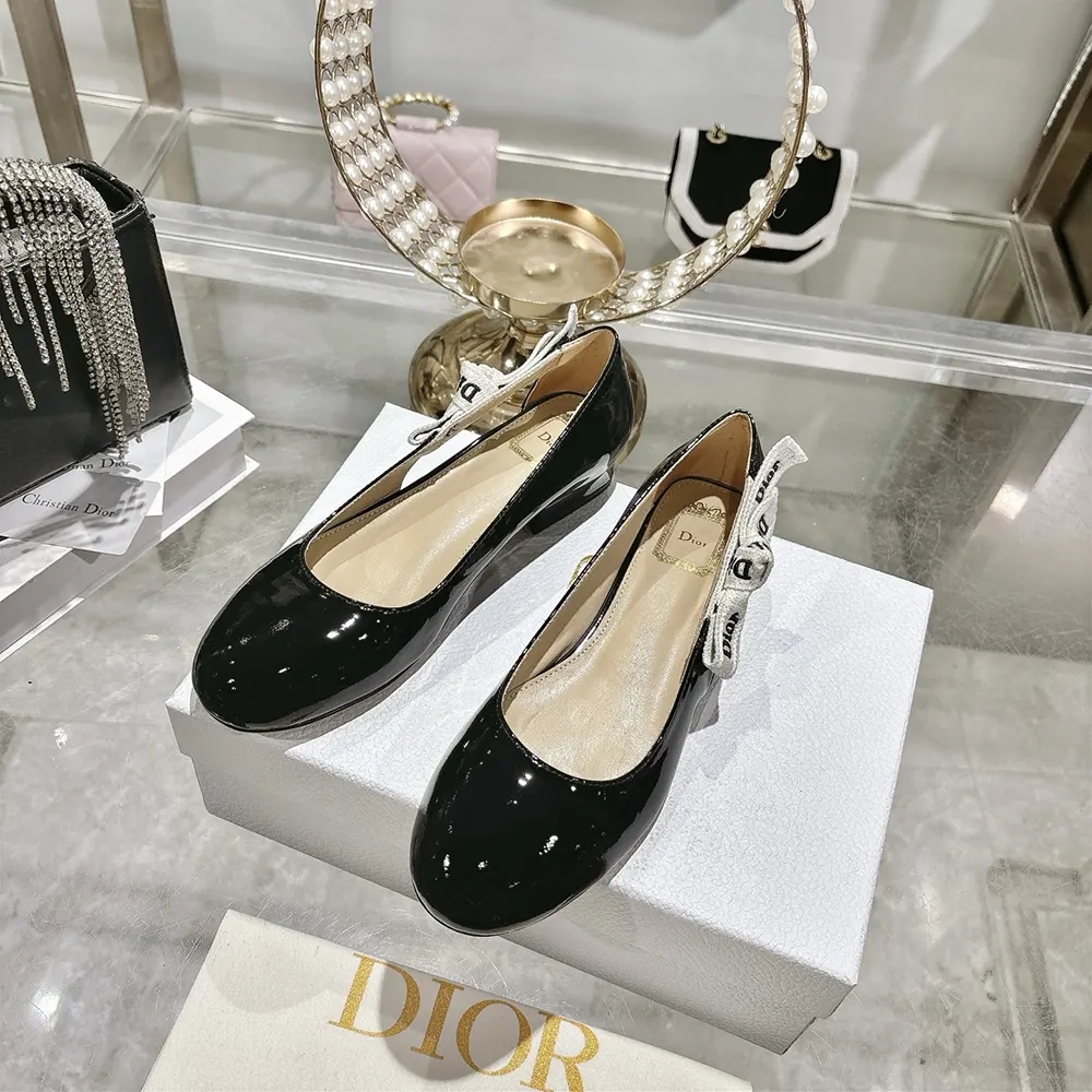 Dior Women J’Adior Ballet Flat Black Patent Calfskin - image 5