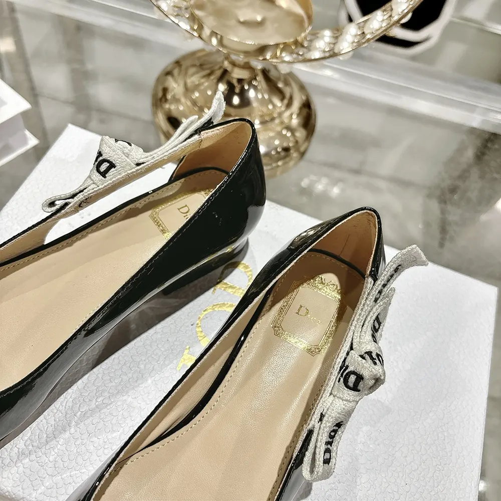 Dior Women J’Adior Ballet Flat Black Patent Calfskin - image 9