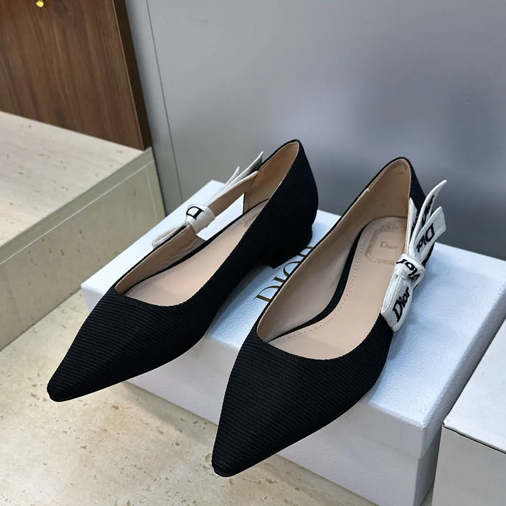 Dior Women J’Adior Ballet Flat Black Technical Fabric - image 4