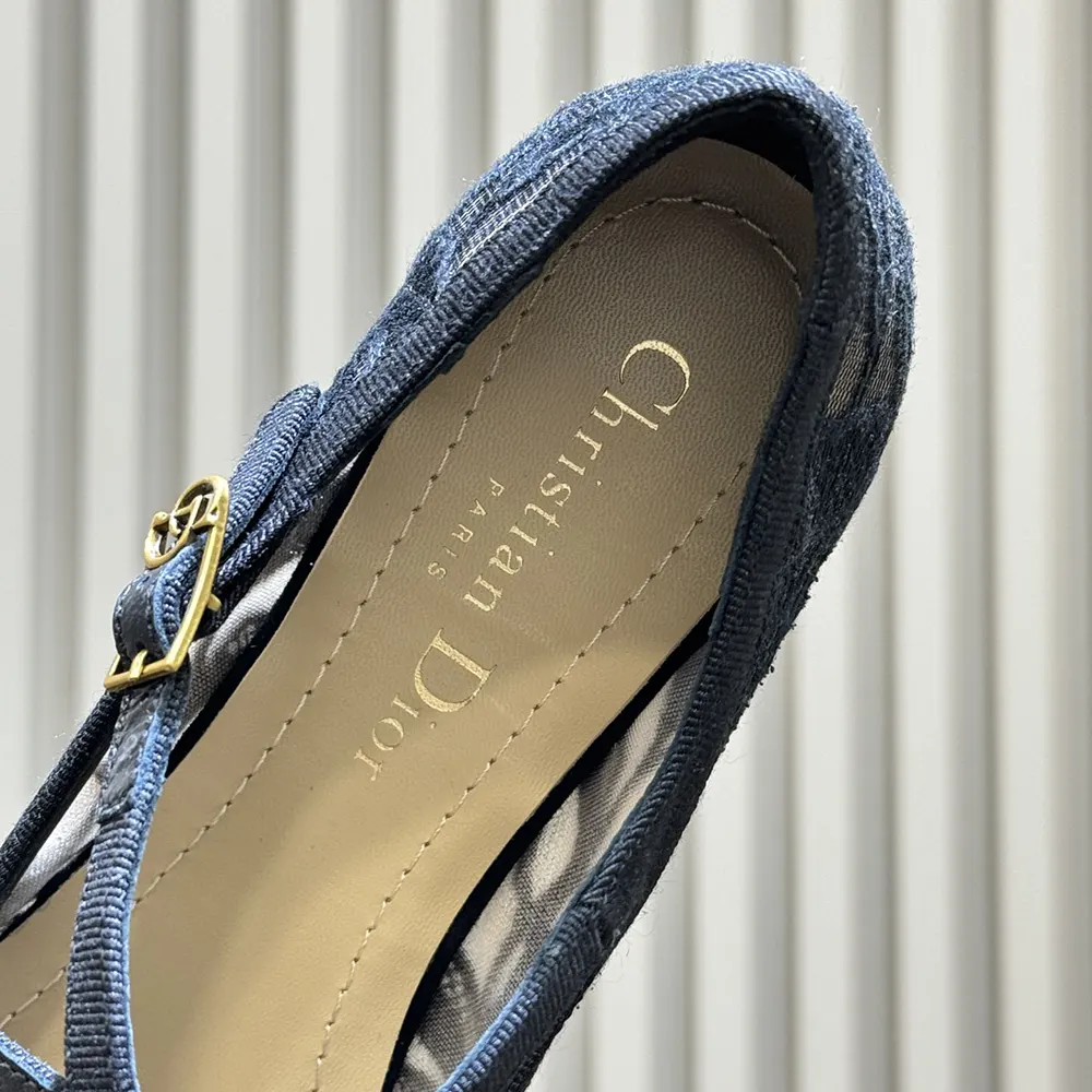 Dior Women Very Dior Ballet Flat Transparent Mesh Embroidered with Black Millefiori Motif - image 8