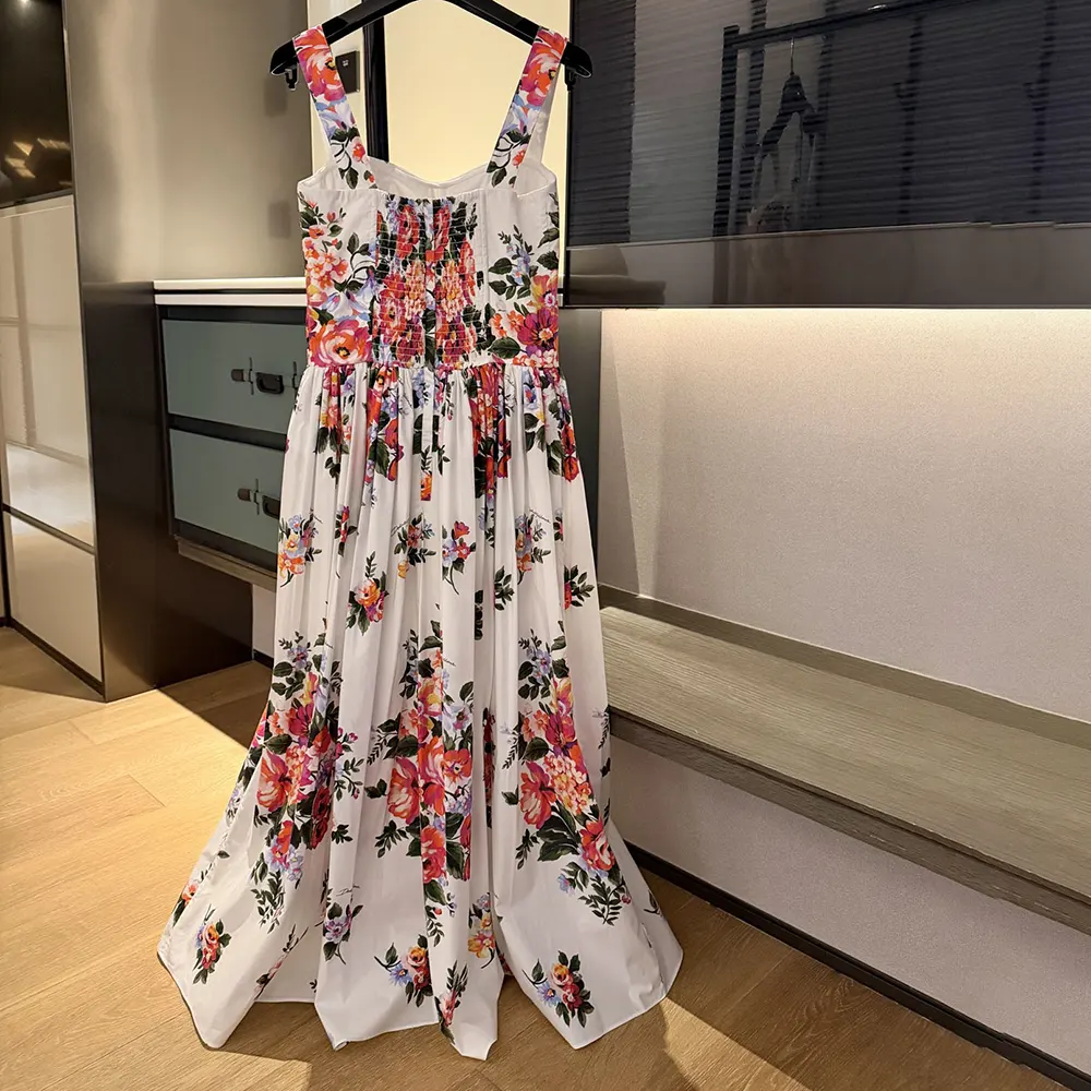 Dolce Gabbana D&G Women Flower Bouquet-Print Cotton Dress - image 4
