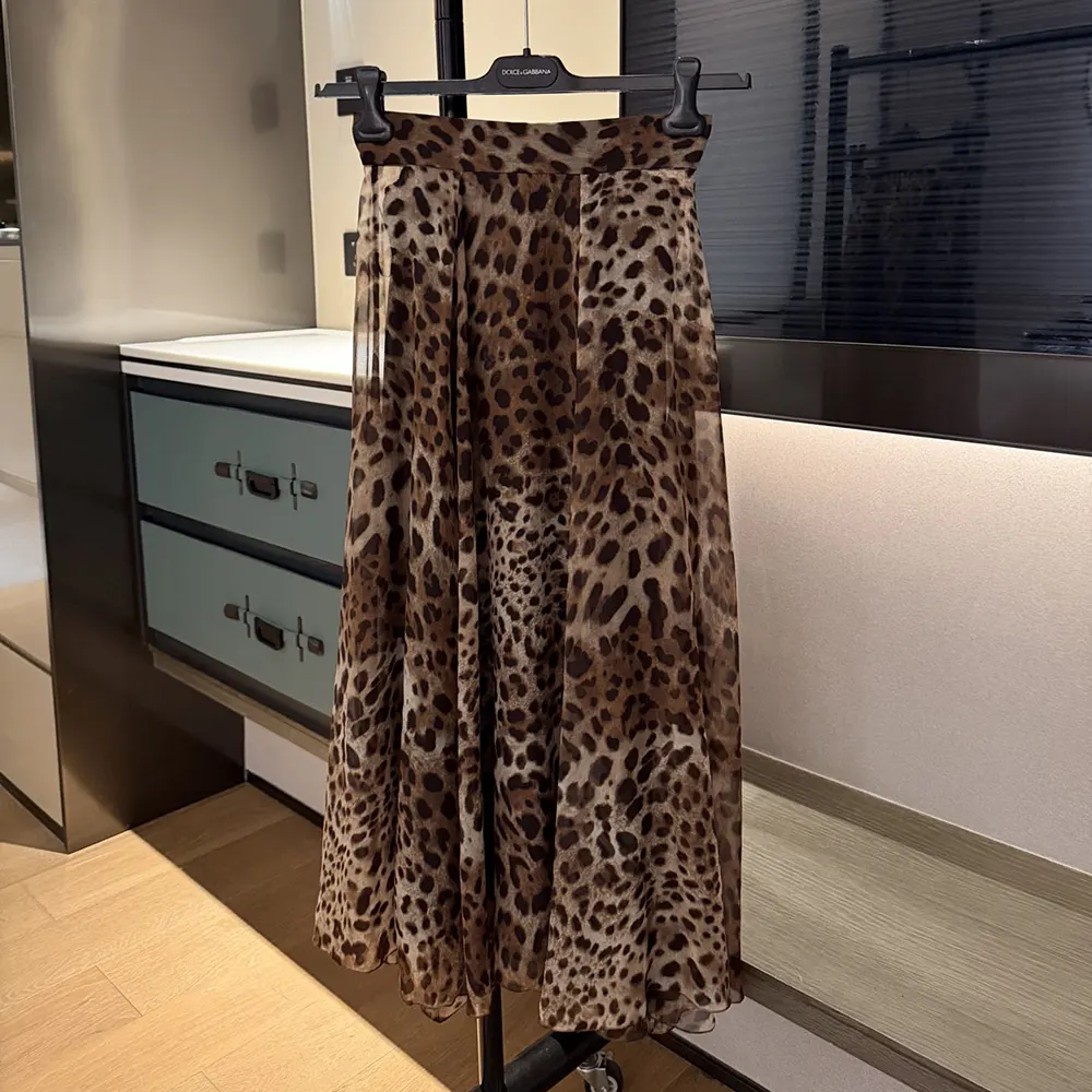 Dolce Gabbana D&G Women Leopard-Print Chiffon Circle Skirt - image 5