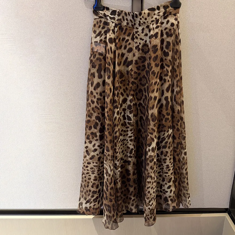 Dolce Gabbana D&G Women Leopard-Print Chiffon Circle Skirt - image 4