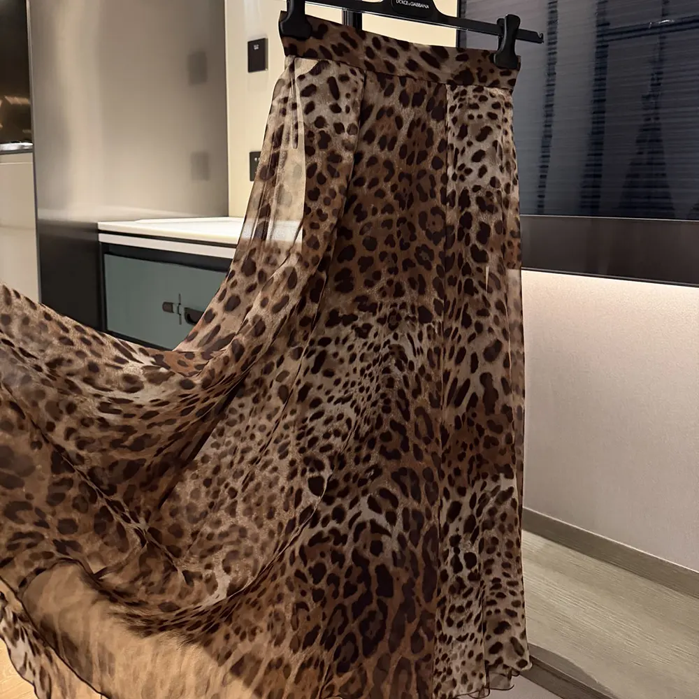 Dolce Gabbana D&G Women Leopard-Print Chiffon Circle Skirt - image 6