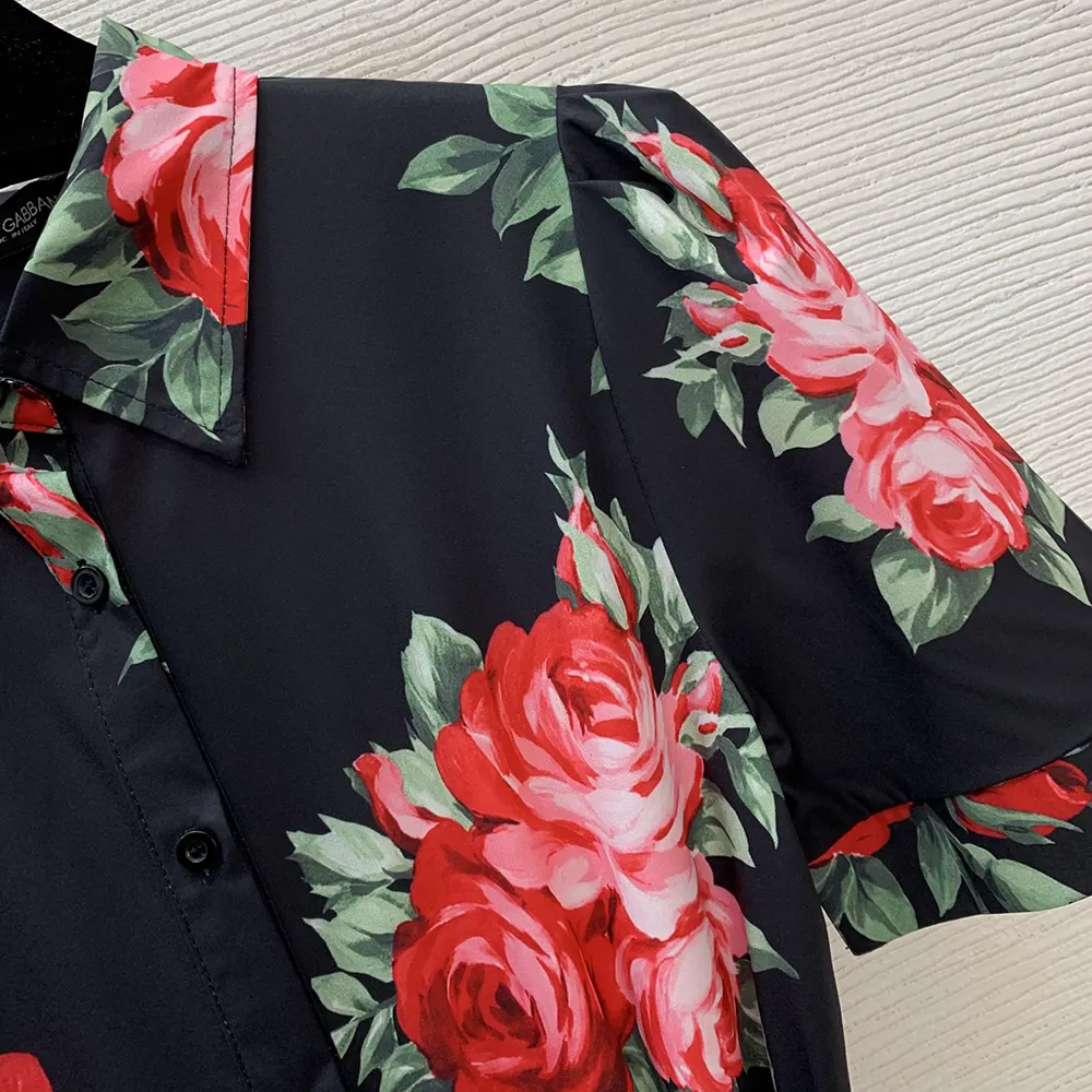 Dolce Gabbana D&G Women Rose Bouquet-Print Poplin Shirt Dress - image 10