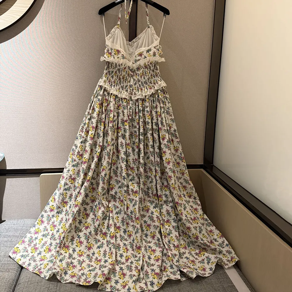 Dolce Gabbana D&G Women Small Floral-Print Poplin Dress - image 4