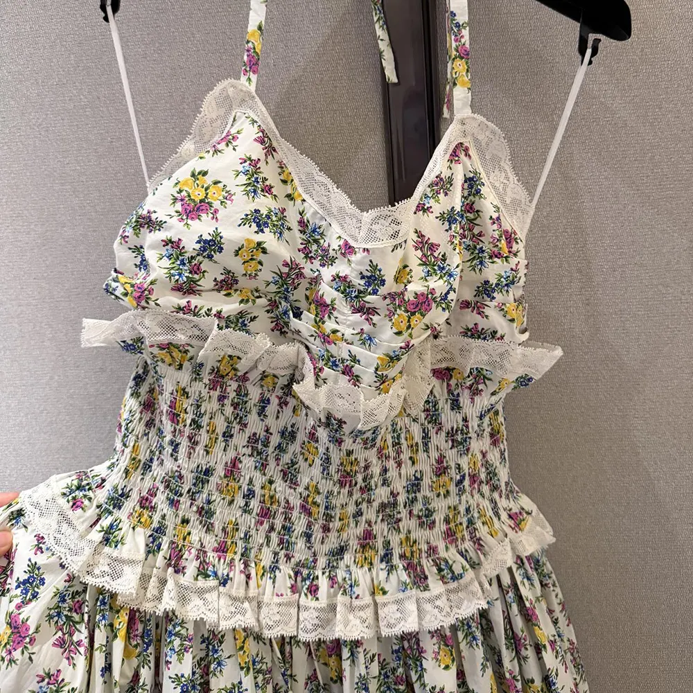 Dolce Gabbana D&G Women Small Floral-Print Poplin Dress - image 5